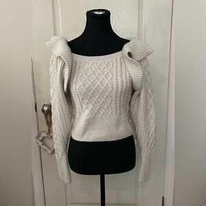 H&M Elegant Cream Cable Knit Sweater